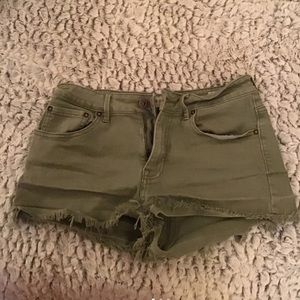 Army green shorts